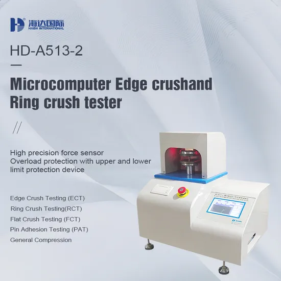 Programmable Automatic Paper Ring Crush Pressure Lab Testing Machine